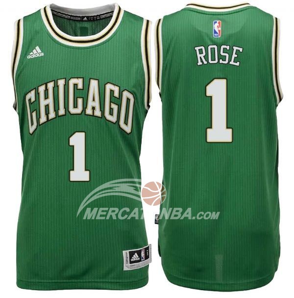 Maglia NBA Rose Chicago Bulls Verde
